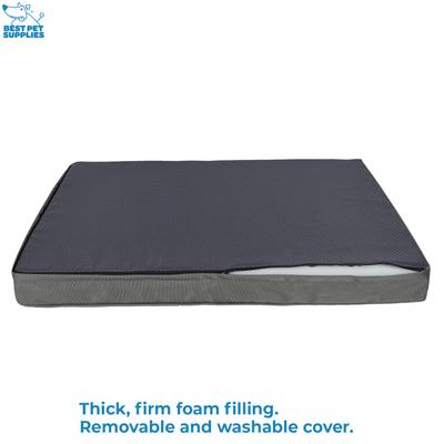 Show full view: Best Pet Supplies Cute Orthopedic Bolster Dog & Cat Mat Bed, Gray, Large slide 4 of 8