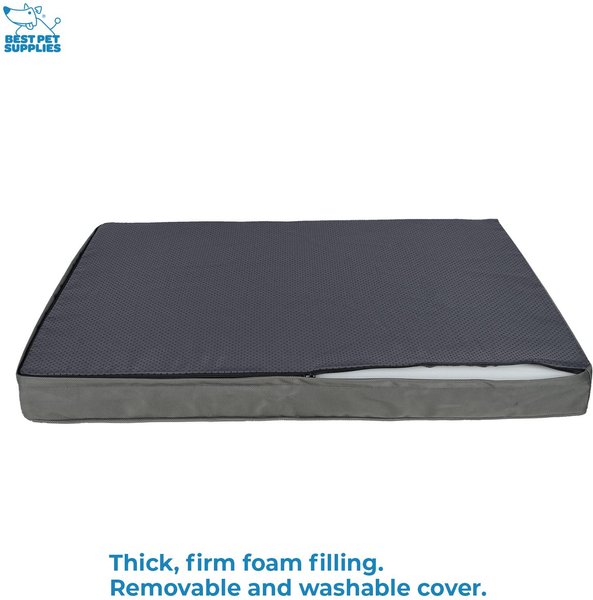 Show full view: Best Pet Supplies Cute Orthopedic Bolster Dog & Cat Mat Bed, Gray, Small slide 4 of 8