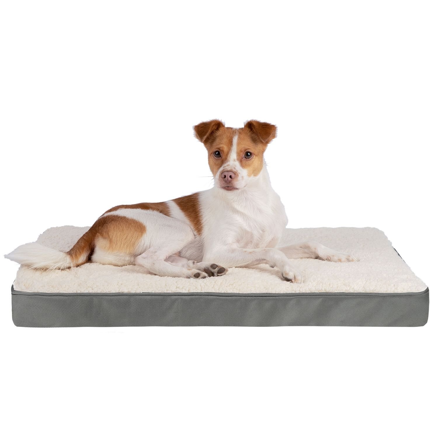 Best Pet Supplies Cute Orthopedic Bolster Dog & Cat Mat Bed, Gray, X-Large