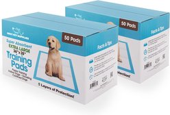 Best Pet Supplies Disposable Puppy Pads Training Dog Potty Pads, Baby Blue, 36 x 27.5-in, 100 count