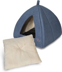 Best Pet Supplies Dog & Cat Soft Tent-Bed, Navy, Medium slide 2 of 5
