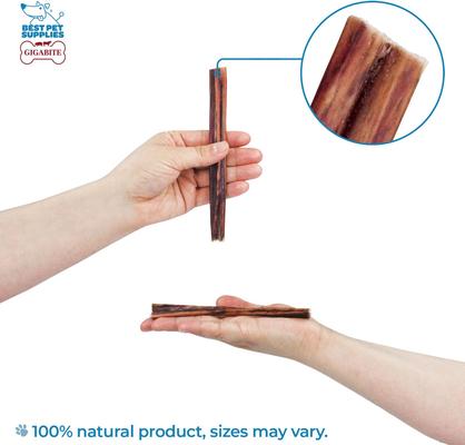 Show full view: Best Pet Supplies GigaBite All-Natural Adult 6-inch Beef Gullet Jerky, Free-Range Beef Esophagus Sticks Jerky Dog Treats, 100 count slide 4 of 6