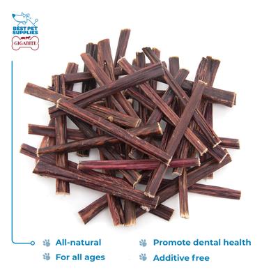 Show full view: Best Pet Supplies GigaBite All-Natural Adult 6-inch Beef Gullet Jerky, Free-Range Beef Esophagus Sticks Jerky Dog Treats, 40 count slide 3 of 6