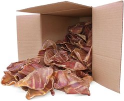 Best Pet Supplies GigaBite Natural & Healthy Adult Roasted Whole Pig Ears Dog Chews, 60 count