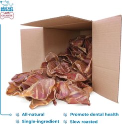 Best Pet Supplies GigaBite Natural & Healthy Adult Roasted Whole Pig Ears Dog Chews, 60 count slide 2 of 4