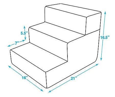 Show full view: Best Pet Supplies Lattice Print Foldable Foam Cat & Dog Stairs, Dark Gray, Small slide 5 of 6