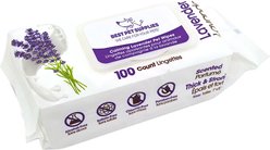 Best Pet Supplies Lavender-Scented Calming Cat & Dog Grooming Wipes, 100 count