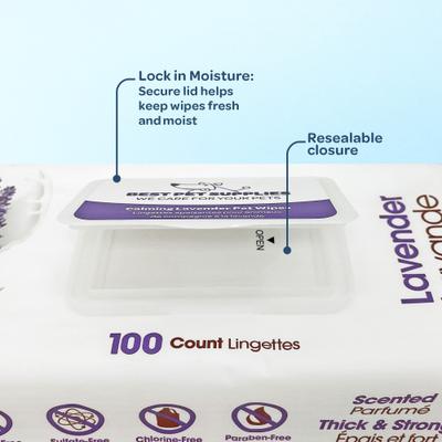 Show full view: Best Pet Supplies Lavender-Scented Calming Cat & Dog Grooming Wipes, 400 count slide 4 of 8