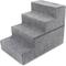 Show in main carousel: Best Pet Supplies Linen Covered Foam Foldable Cat & Dog Stairs, Gray, Large slide 1 of 7