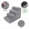 Show in main carousel: Best Pet Supplies Linen Covered Foam Foldable Cat & Dog Stairs, Gray, Large slide 3 of 7