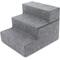 Show in main carousel: Best Pet Supplies Linen Covered Foam Foldable Cat & Dog Stairs, Gray, Small slide 1 of 7