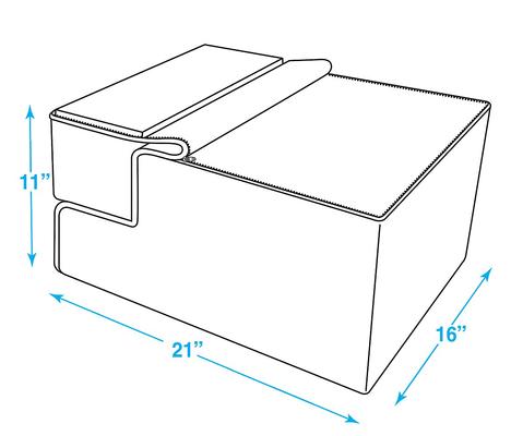 Show full view: Best Pet Supplies Linen Covered Foam Foldable Cat & Dog Stairs, Gray, Small slide 6 of 7