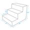Show in main carousel: Best Pet Supplies Linen & Foam Cat & Dog Stairs, Dark Gray, Small slide 6 of 7