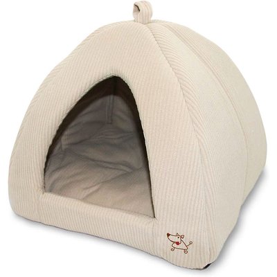Best Pet Supplies Best Pet Supplies Linen Tent Covered Cat & Dog Bed, Beige, X-Large