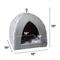 Show in main carousel: Best Pet Supplies Linen Tent Covered Cat & Dog Bed, Gray Lattice, X-Large slide 3 of 7