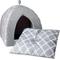Show in main carousel: Best Pet Supplies Linen Tent Covered Cat & Dog Bed, Gray Lattice, X-Large slide 4 of 7