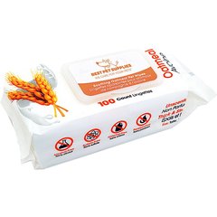 Best Pet Supplies Oatmeal Unscented Soothing Cat & Dog Grooming Wipes, 100 count