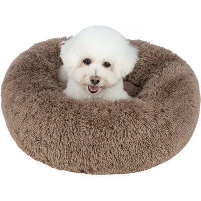 Best Pet Supplies Best Pet Supplies Round Calming Bolster Dog & Cat Bed, Caramel, Large