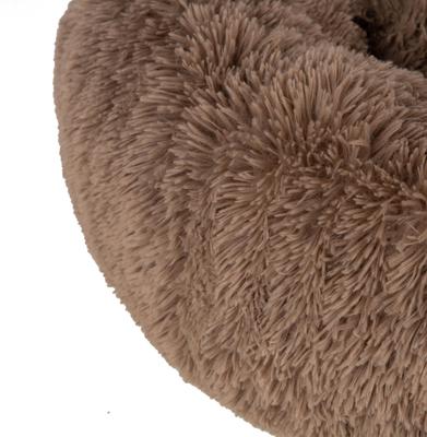 Show full view: Best Pet Supplies Round Calming Bolster Dog & Cat Bed, Caramel, Medium slide 4 of 8