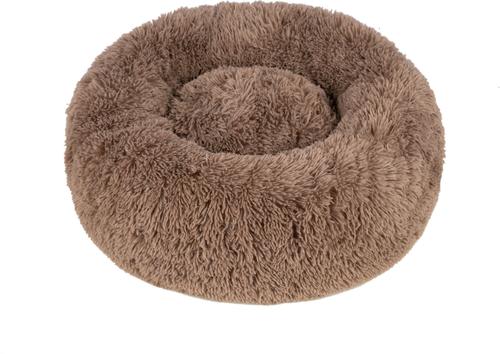 Show full view: Best Pet Supplies Round Calming Bolster Dog & Cat Bed, Caramel, Medium slide 3 of 8