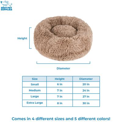 Show full view: Best Pet Supplies Round Calming Bolster Dog & Cat Bed, Caramel, Small slide 7 of 8