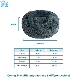 Best Pet Supplies Round Calming Bolster Dog & Cat Bed, Gray, Small slide 2 of 6