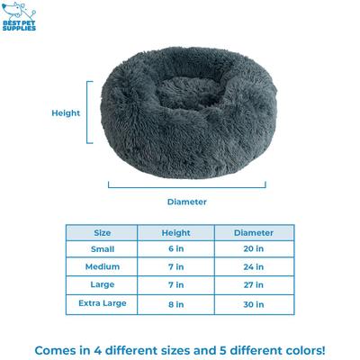 Show full view: Best Pet Supplies Round Calming Bolster Dog & Cat Bed, Gray, Small slide 6 of 7