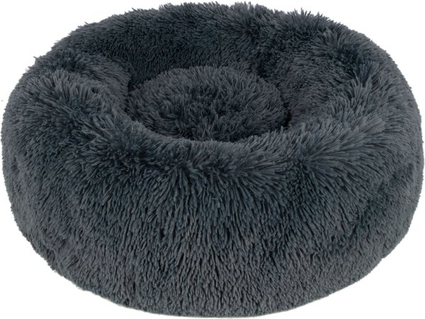 Show full view: Best Pet Supplies Round Calming Bolster Dog & Cat Bed, Gray, X-Large slide 2 of 7