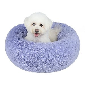 Best Pet Supplies Round Calming Bolster Dog & Cat Bed, Lavender, X-Large