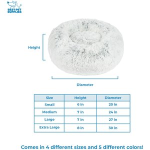 Best Pet Supplies Round Calming Bolster Dog & Cat Bed, Light Warm Gray, Small