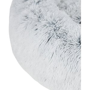 Best Pet Supplies Round Calming Bolster Dog & Cat Bed, Light Warm Gray, Small