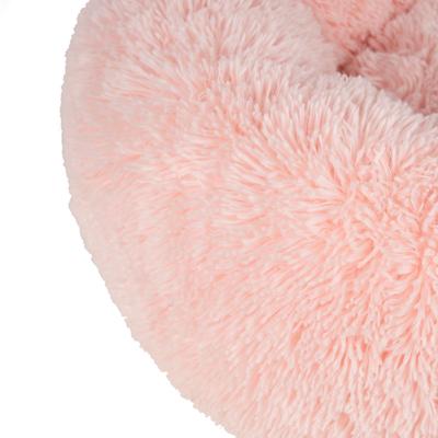 Show full view: Best Pet Supplies Round Calming Bolster Dog & Cat Bed, Pink, Large slide 3 of 7