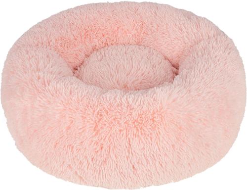Show full view: Best Pet Supplies Round Calming Bolster Dog & Cat Bed, Pink, Large slide 2 of 7