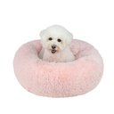 Best Pet Supplies Round Calming Bolster Dog & Cat Bed, Pink, Medium