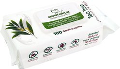 Best Pet Supplies Tea Tree-Scented Cleansing Cat & Dog Grooming Wipes, 100 count