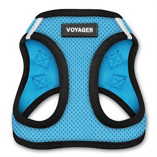 Best Pet Supplies Voyager Black Trim Mesh Dog Harness, Baby Blue, Medium slide 3 of 9