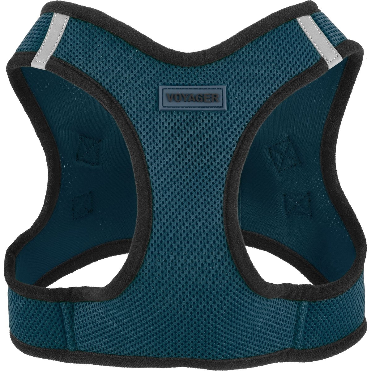 Best Pet Supplies Voyager Black Trim Mesh Dog Harness, Blue, X-Large