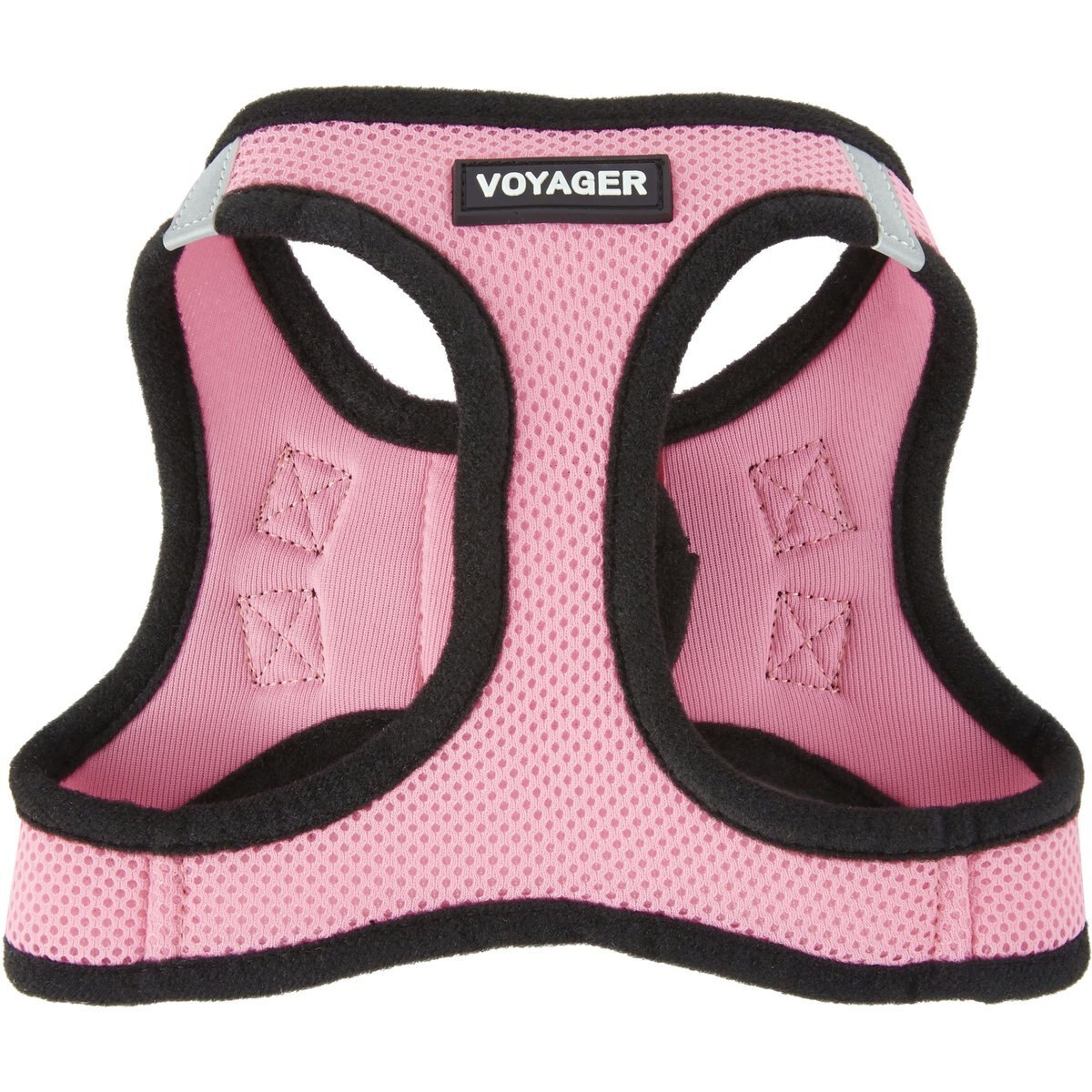Best Pet Supplies Voyager Black Trim Mesh Dog Harness, Pink, Medium