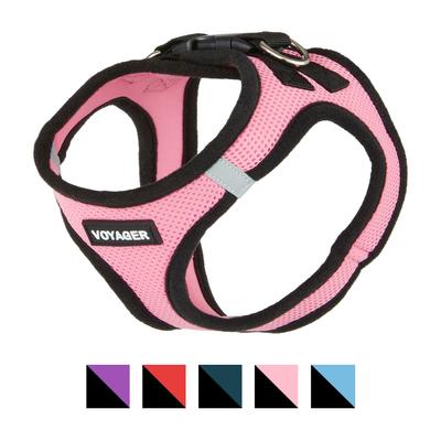 Show full view: Best Pet Supplies Voyager Black Trim Mesh Dog Harness, Pink, Medium slide 3 of 12