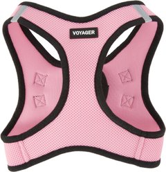 Best Pet Supplies Voyager Black Trim Mesh Dog Harness, Pink, X-Large