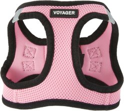 Best Pet Supplies Voyager Black Trim Mesh Dog Harness, Pink, X-Small