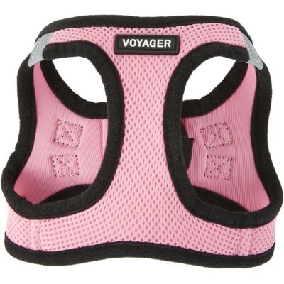 Best Pet Supplies Best Pet Supplies Voyager Black Trim Mesh Dog Harness, Pink, X-Small