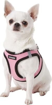 Show full view: Best Pet Supplies Voyager Black Trim Mesh Dog Harness, Pink, X-Small slide 5 of 12