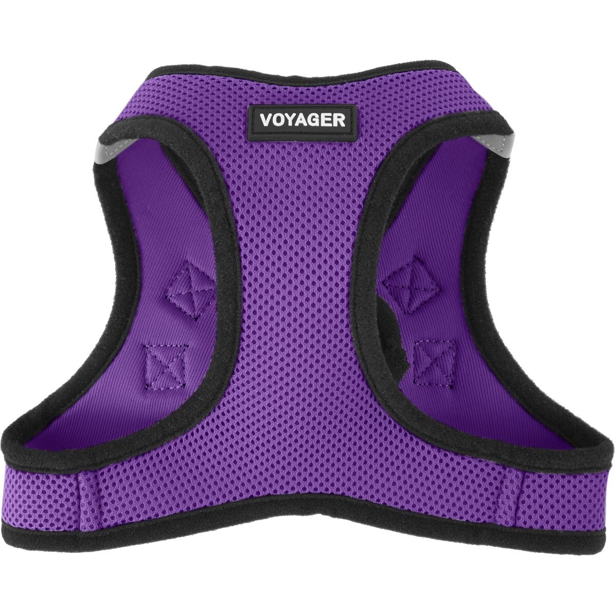 Best Pet Supplies Voyager Black Trim Mesh Dog Harness, Purple, Large