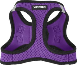 Best Pet Supplies Voyager Black Trim Mesh Dog Harness, Purple, Medium