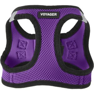 Best Pet Supplies Voyager Black Trim Mesh Dog Harness, Purple, X-Small