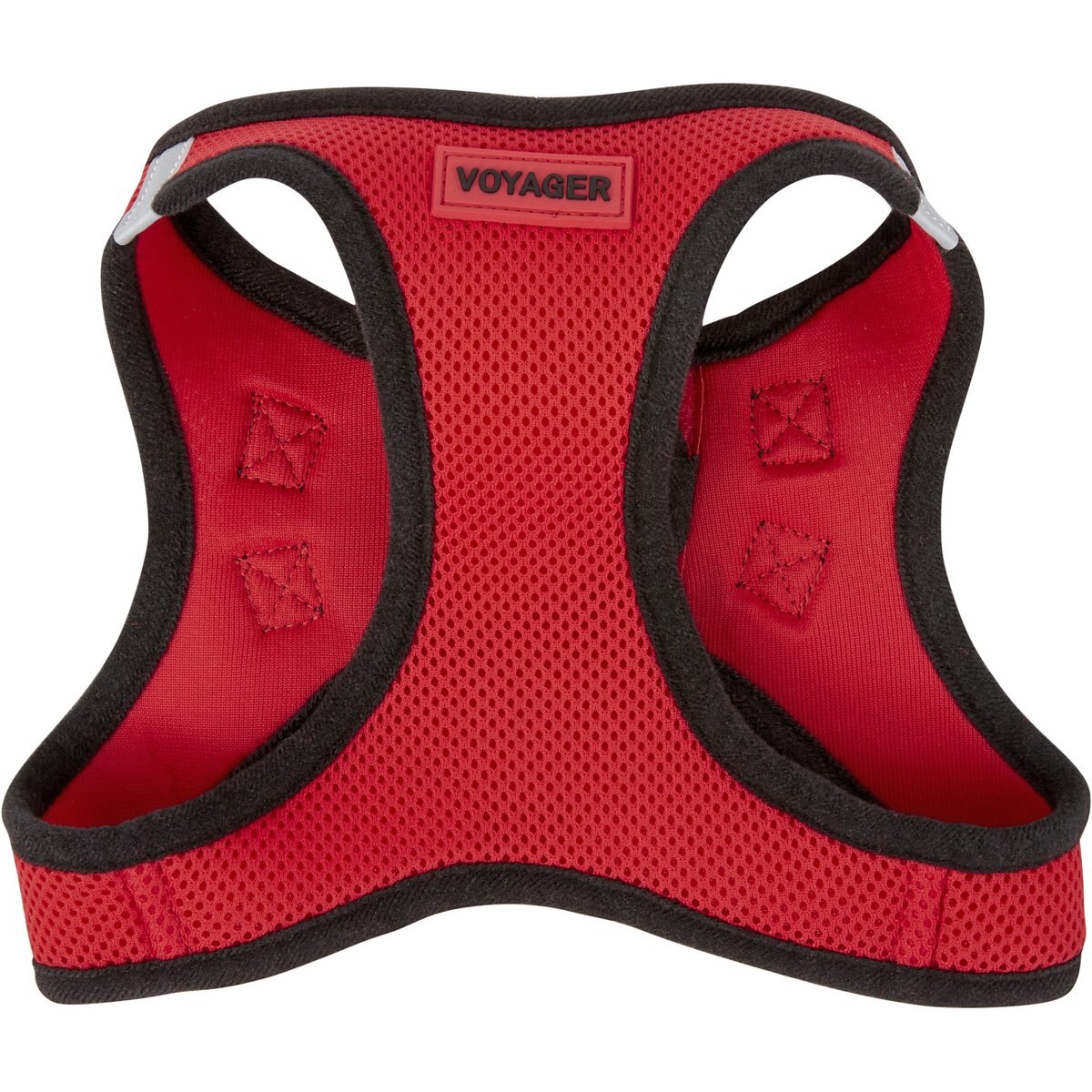 Best Pet Supplies Voyager Black Trim Mesh Dog Harness, Red, Large