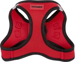 Best Pet Supplies Voyager Black Trim Mesh Dog Harness, Red, Medium