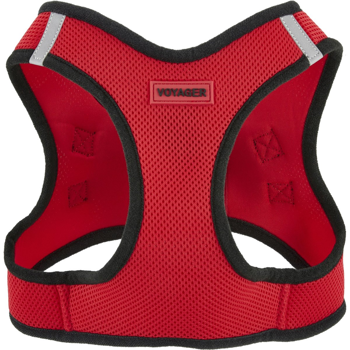 Best Pet Supplies Voyager Black Trim Mesh Dog Harness, Red, X-Large