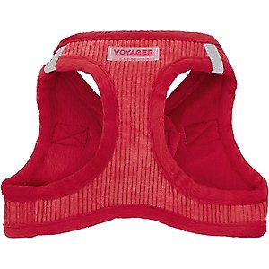 Best Pet Supplies Voyager Corduroy Dog Harness, Red, Medium